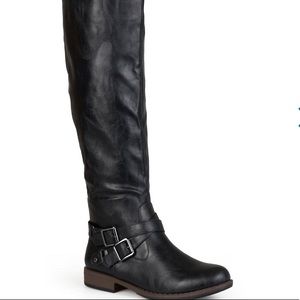 Journey Collection April wide calf boots/black